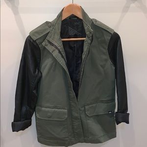Cargo leather jacket